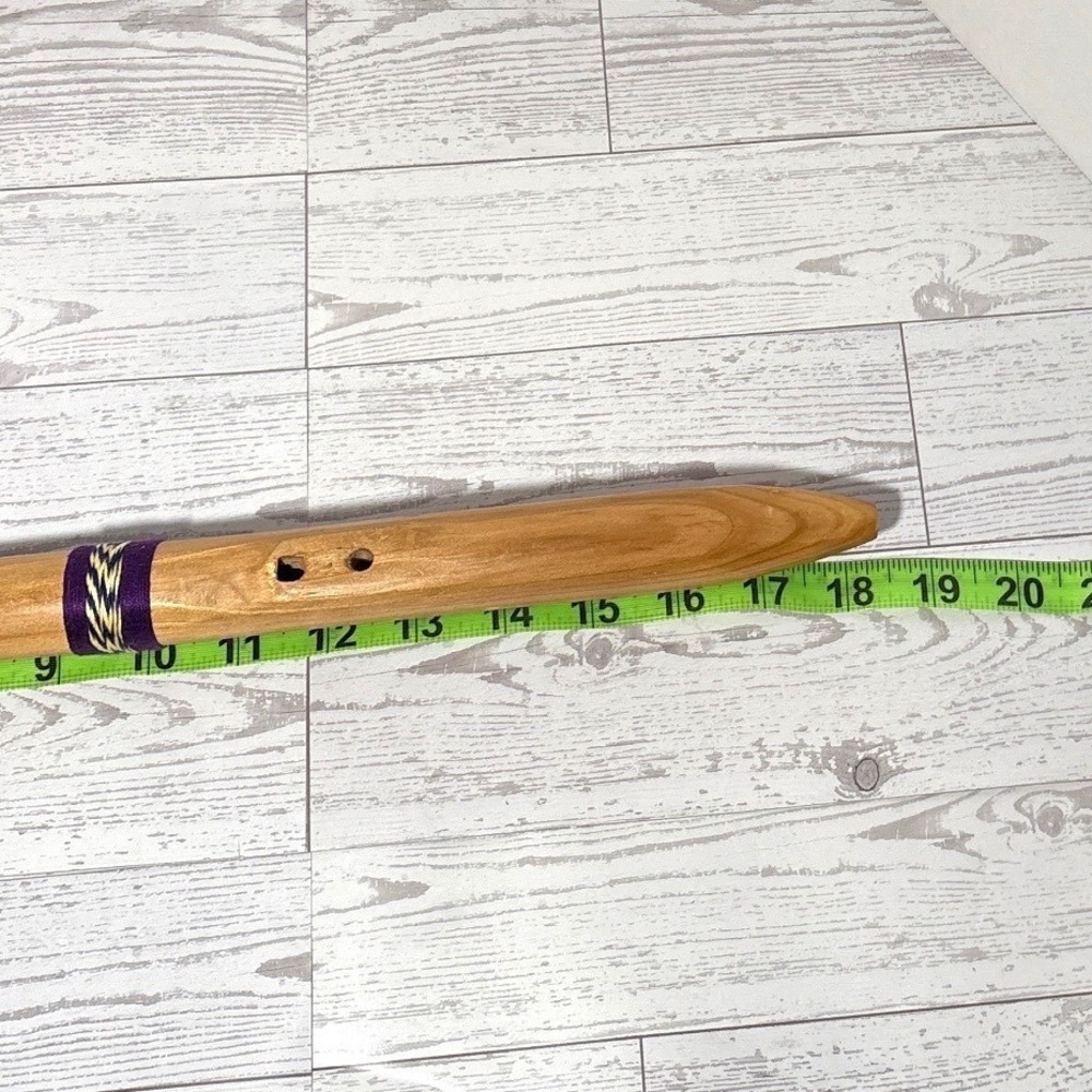 Handmade Wooden Native American Style Flute with Sleeve Case 18.5 Inches - Picture 5 of 9